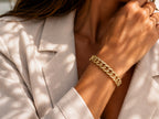 pulsera cubana con textura y extension