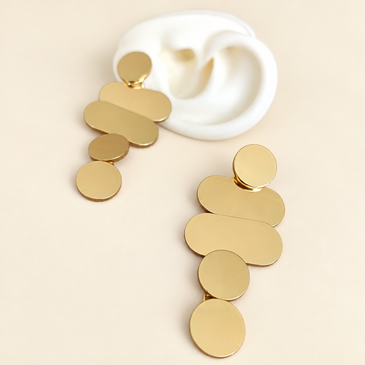 Aretes maxi Dorado
