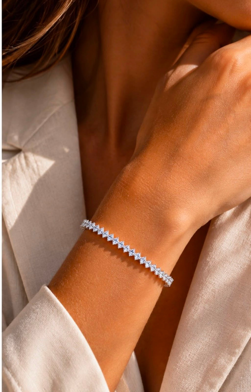 Pulsera tennis plata