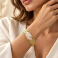 Brazalete cuarzo rosa