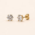 Aretes topos brillo redondo