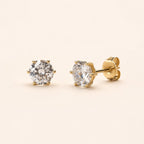 Aretes topos brillo redondo