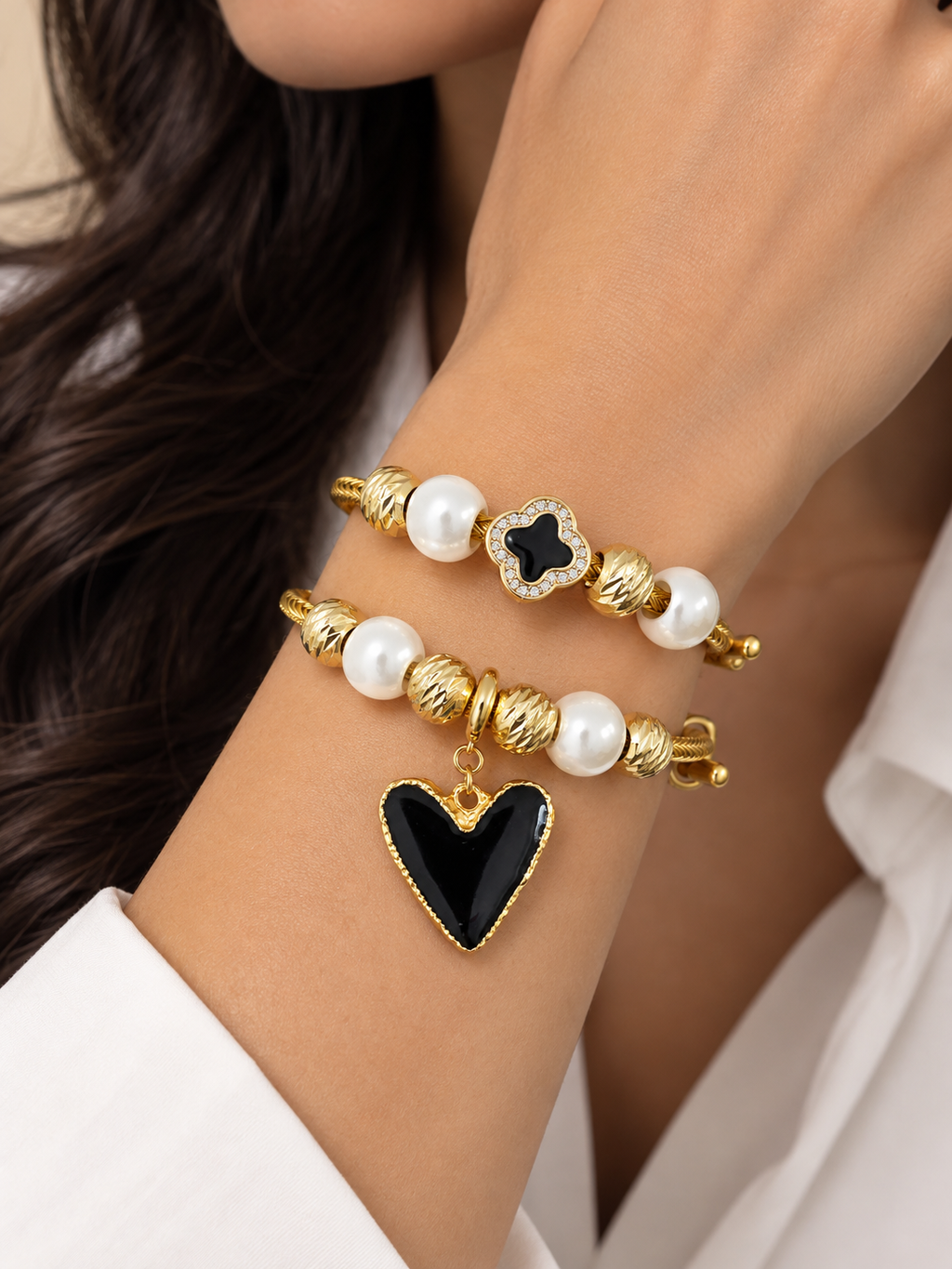Pulsera dúo ajustables con dijes
