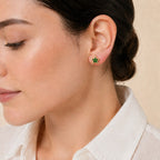 Aretes estrella verde
