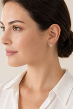 Aretes bolso dorado