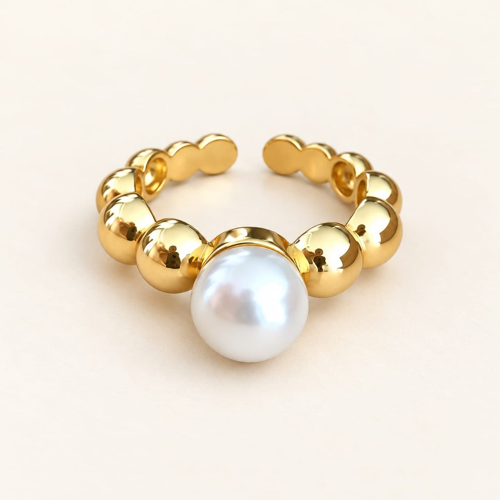 Anillo ajustable de perla
