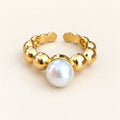 Anillo ajustable de perla