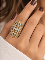 Anillo maxi ajustable de cristal