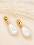 Aretes de perla estilo lagrima