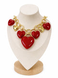 Collar y dijes de corazón