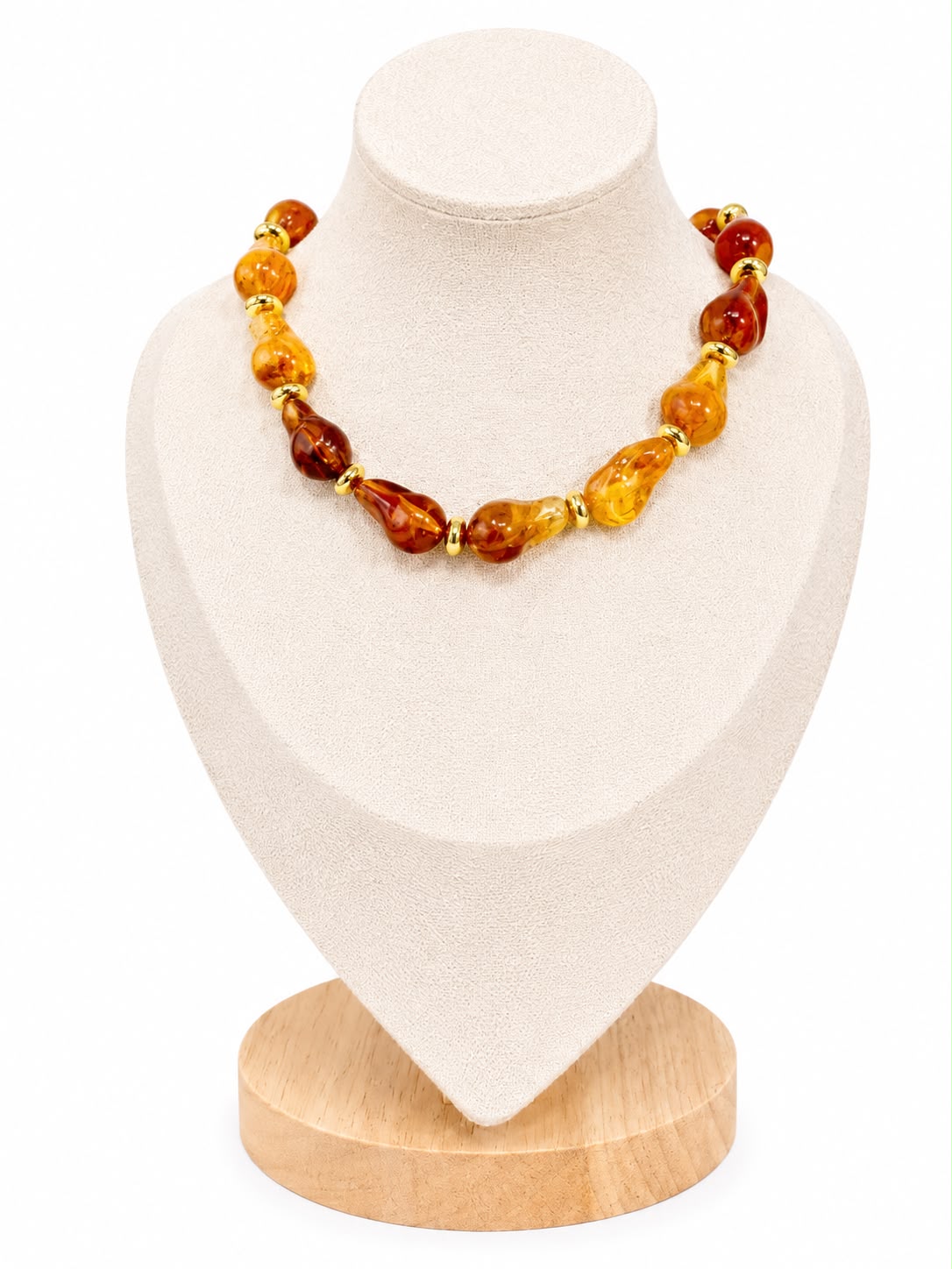 Collar de piedras esmaltadas