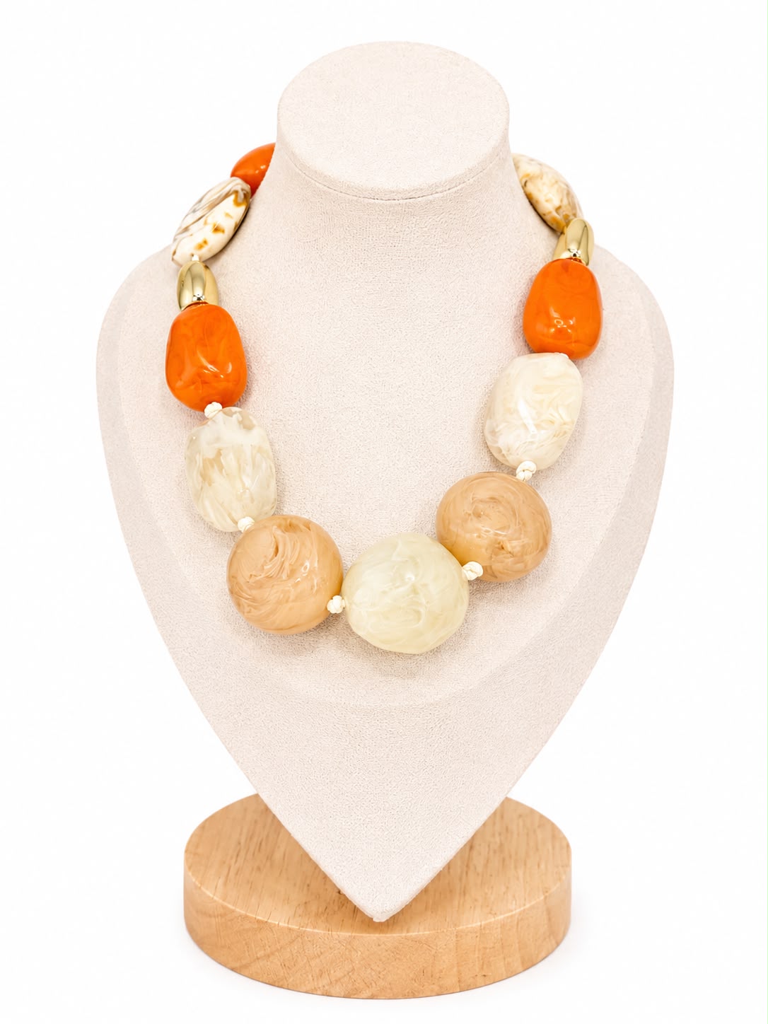 Collar de piedras esmaltadas