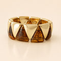 Pulsera Triángulos de resina marrón