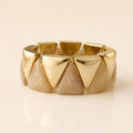 Pulsera Triángulos de resina beige