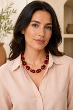 Collar de piedras esmaltadas