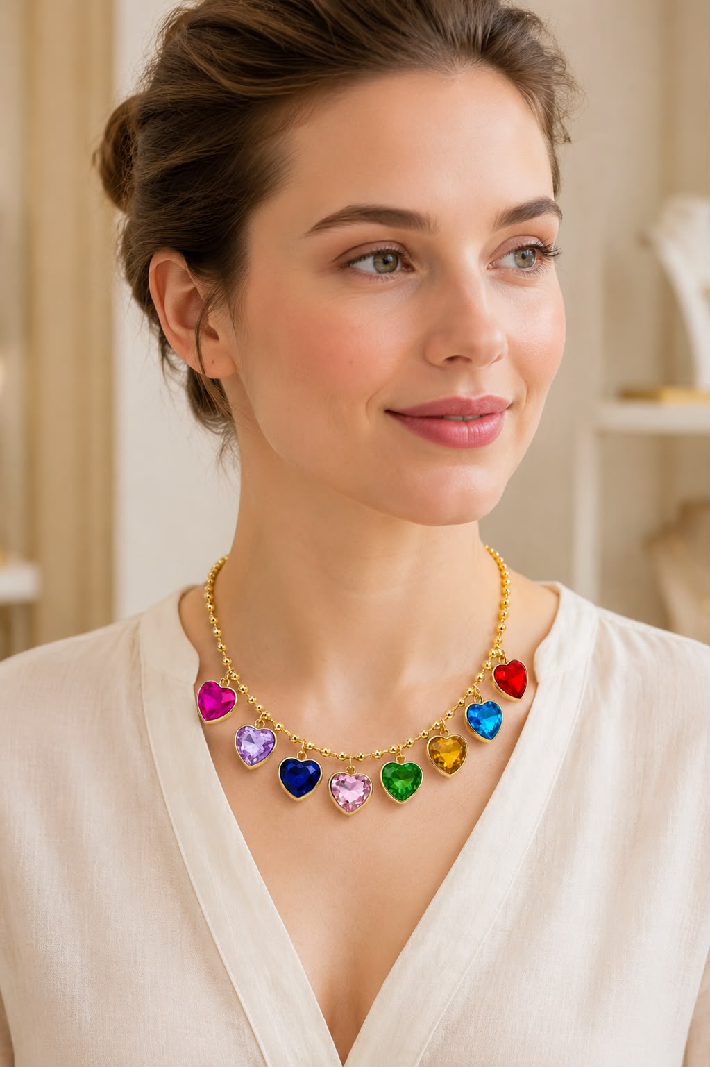 Collar Corazón de cristal