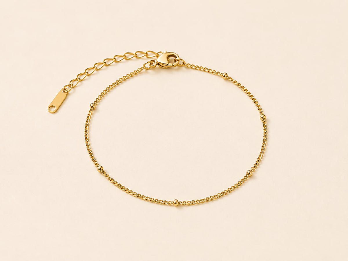 pulsera cadena con mini balines