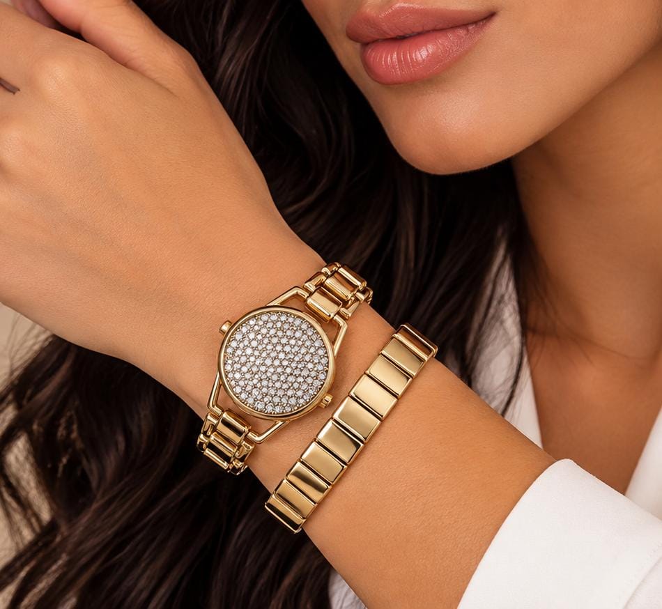 Brazalete reloj doble