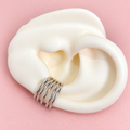 Earcuff plateado tres líneas