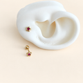 Aretes míni de estrella rosada