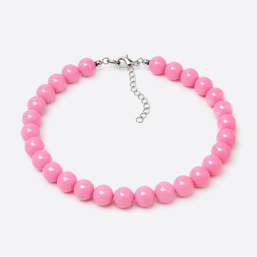 Collar de Bolas 16mm rosa