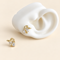 Aretes mariposa con brillo
