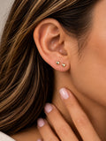 Aretes míni de corazón dorado
