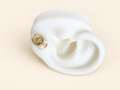 Aretes de reloj con perla