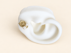 Aretes de reloj con perla