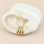Earcuff Dorado tres líneas