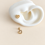 Aretes míni de corazón con brillo