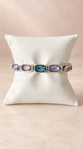 Pulsera elástica con cristales de colores