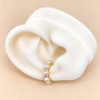 Earcuff Dorado de perlas