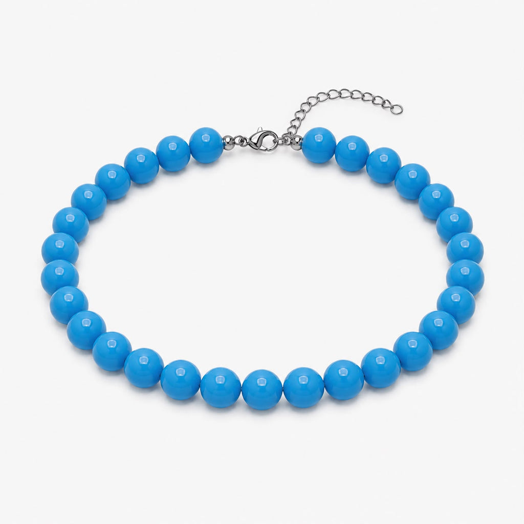 Collar de Bolas azul  16mm