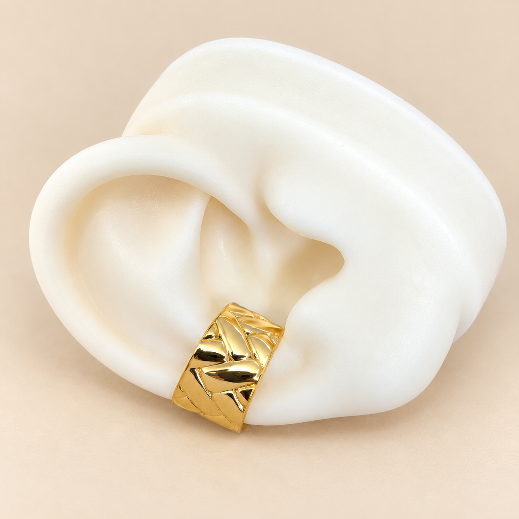 Earcuff Dorado textura