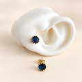 Aretes de piedra azules