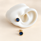 Aretes de piedra azules
