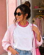 Collar de Bolas 16mm rosa