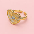 Anillo ajustable de corazón