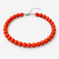 Collar de Bolas naranja 16mm