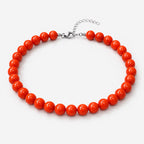 Collar de Bolas naranja 16mm