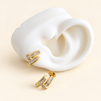 Aretes de tornillos con brillo