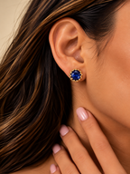 Aretes de piedra azules