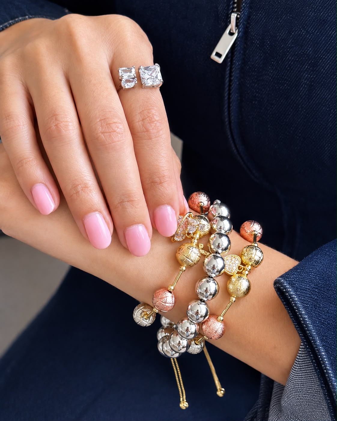Pulsera triple tono