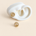 Aretes de flor con brillo