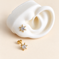 Aretes de estrella con piedra