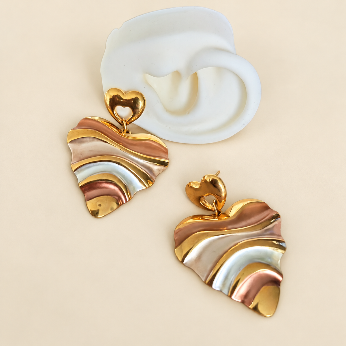 Aretes maxi de corazón