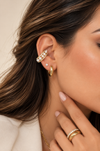 Earcuff dorado Perlas