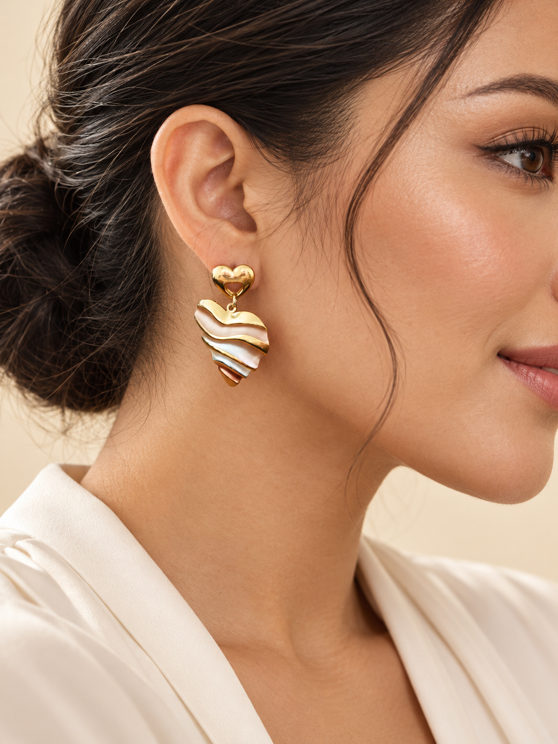 Aretes maxi de corazón